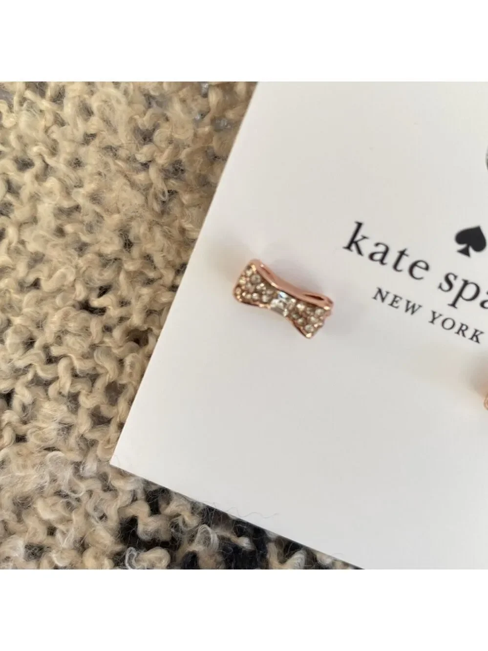 Kate Spade Ready Set Bow Pave Bow Studs NWT
